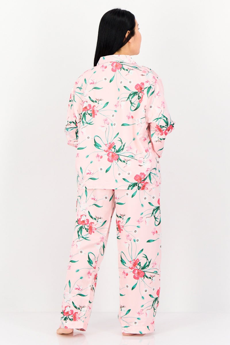 Marilyn Monroe Women 2 Pieces Floral Print Short Sleeve Pyjama Set, Multicolor - Image 4