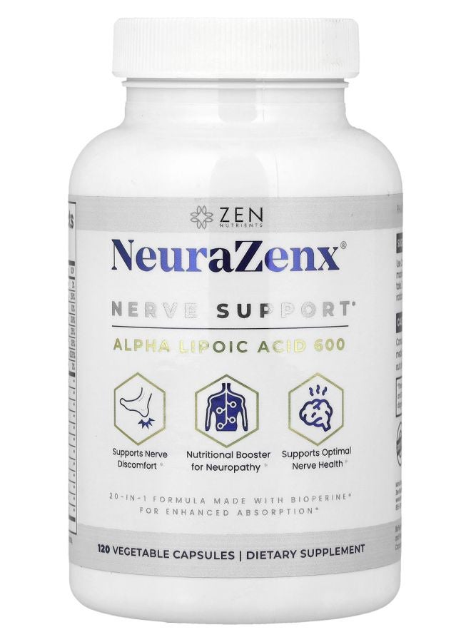 NeuraZenx® Nerve Support 120 Vegetable Capsules