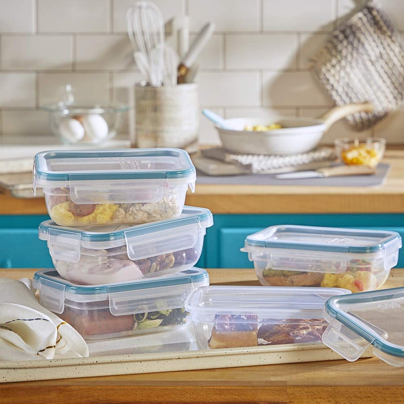 Snapware Plastic Total Solutions (5-Pack, 3 Cup) Food Storage Containers Set, Airtight & Leakproof Plastic Locking BPA-Free Lids Tupperware, Freezer Dishwasher Microwave Safe - Image 3