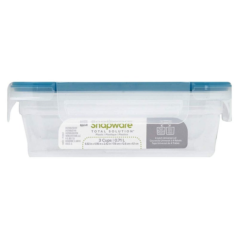 Snapware Plastic Total Solutions (5-Pack, 3 Cup) Food Storage Containers Set, Airtight & Leakproof Plastic Locking BPA-Free Lids Tupperware, Freezer Dishwasher Microwave Safe - Image 5
