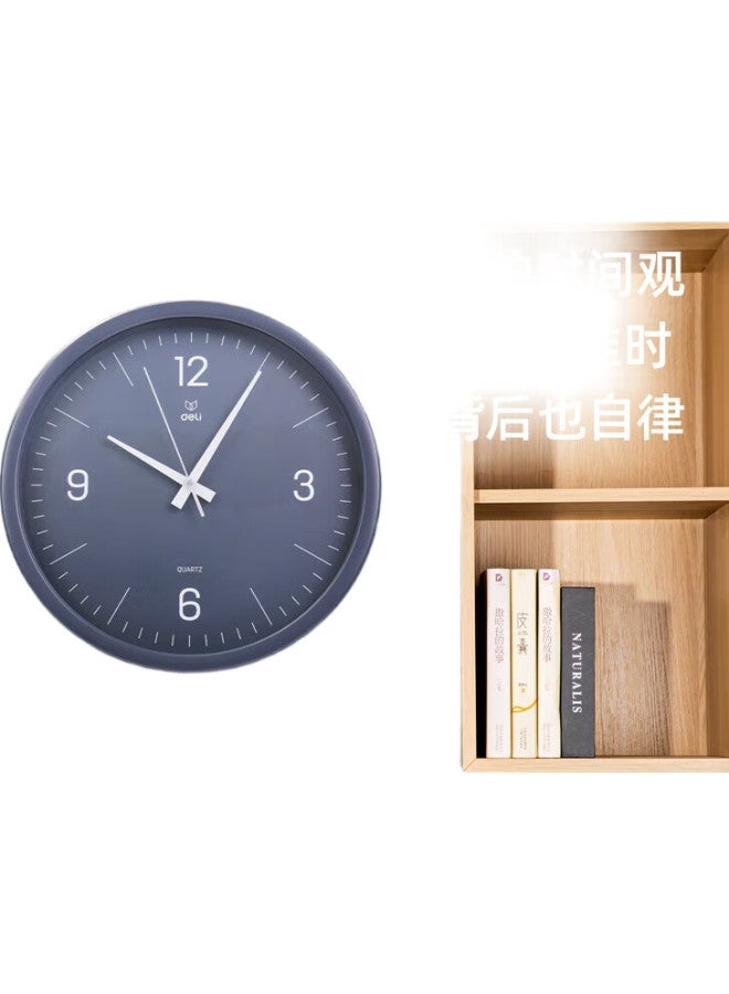 Deli Wall Clock, Simple And Stylish Living Room Clock, Bedroom Quartz Clock, Round, 37Cm, 9006S-Wh - Image 1