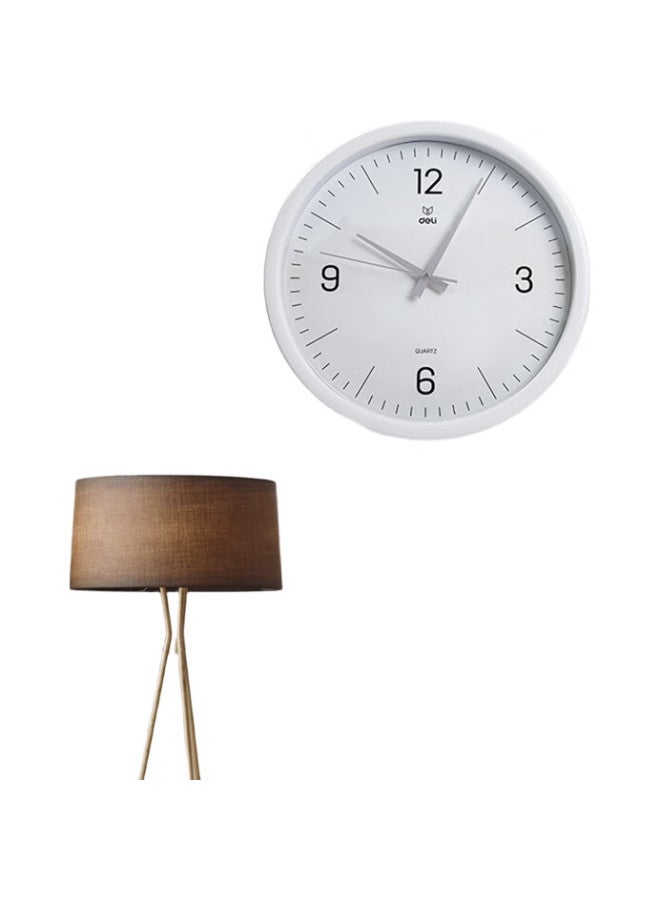 Deli Wall Clock, Simple And Stylish Living Room Clock, Bedroom Quartz Clock, Round, 37Cm, 9006S-Wh - Image 3