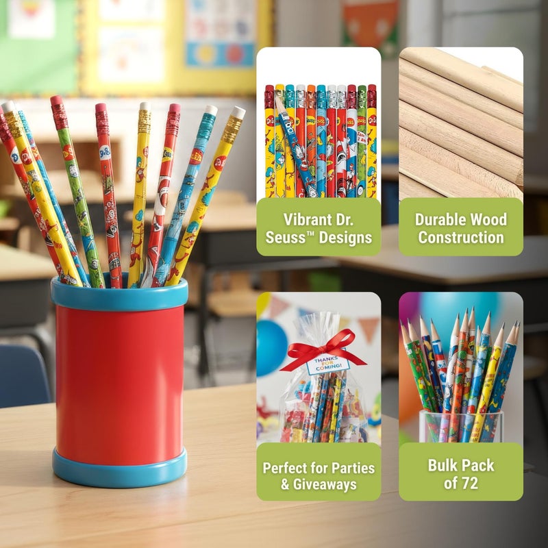 Geddes Raymond Geddes 69743 Dr. Seuss Assorted Number 2 Pencils For Kids (Pack of 72) - Image 3