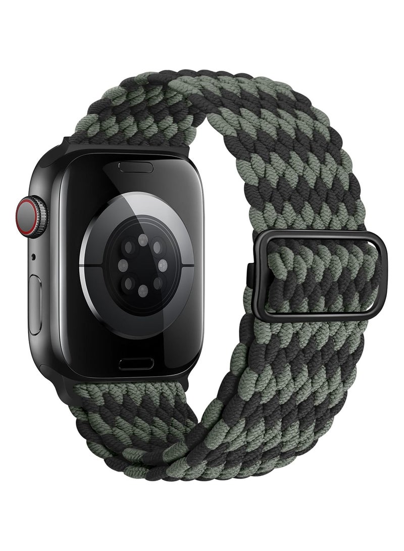 OLYSON 2Pcs Stretchy Solo Loop Compatible with Apple Watch Band 42mm 41mm 40m 38mm for Women Men,Sport Breathable Nylon Braided Wristband for iWatch Series 10 9 8 7 6 SE 5 4 3 Ultra 2 1 - Image 2