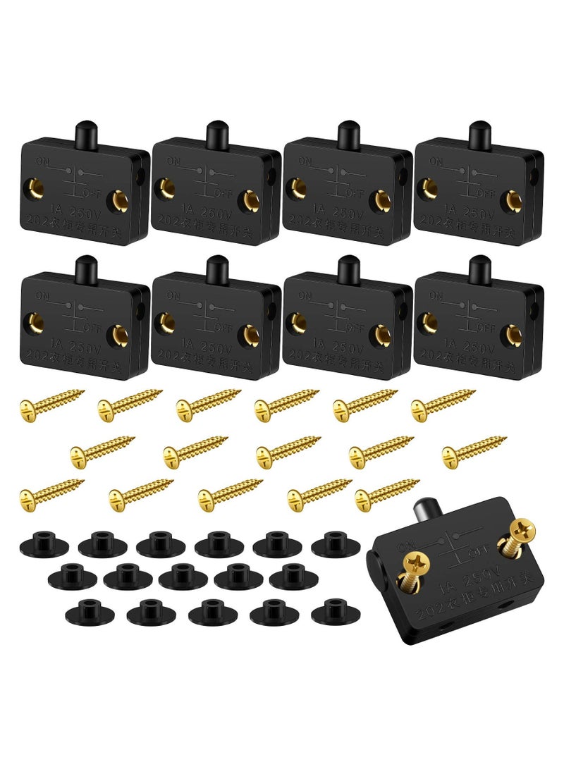 Excefore Door Button for Closet Light 12pcs Cabinet Lamp Button Automatic Door Button Touch Switch for Wardrobe Applicable - Image 1