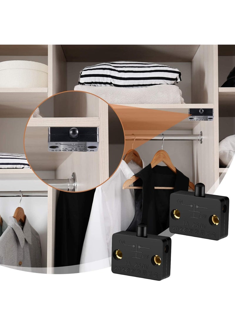 Excefore Door Button for Closet Light 12pcs Cabinet Lamp Button Automatic Door Button Touch Switch for Wardrobe Applicable - Image 4