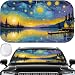 fauson Car Windshield Sun Shade Reflector Sunshade Offers Ultimate Protection for Car Interior Cool Reflective Sun Blocker Fits Small Sedans Mini SUVs - Image 2