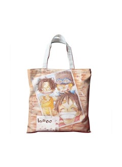 Anime Tote Bags one piece manga Stylish Reusable Grocery Bags Canvas Shopping Bags with Long Handles for Market, Lunch, Travel