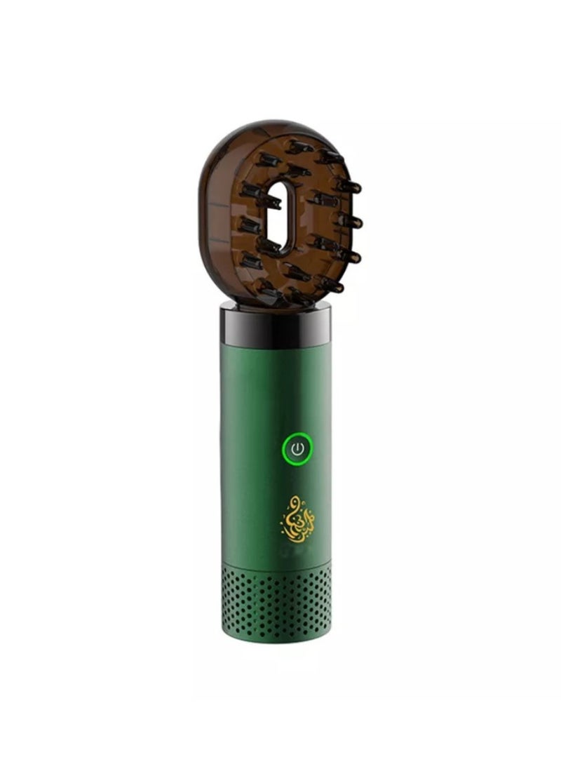 Yuwell New Electric Aroma Diffuser Comb And Car Incense Burner 2 in 1 Rechargeable Portable USB Type C Environment Aromatizer Electric Bakhoor Burner With Comb Green  - Image 1