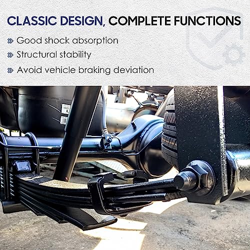 SEHNSUCHT Trailer Leaf Spring, 4 Leaf 1750lb Capacity Double Eye Leaf Springs for 3500lb Trailer Axle, 25-1/4"L, 1.75" Width, 3” Free Open of Leaf Spring, Replace for SW4B, 2 Pieces - Image 5