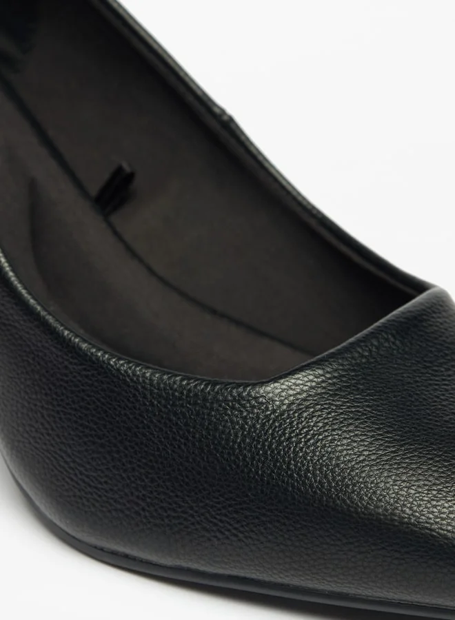 Celeste Women's Solid Slip-On Shoes with Block Heels