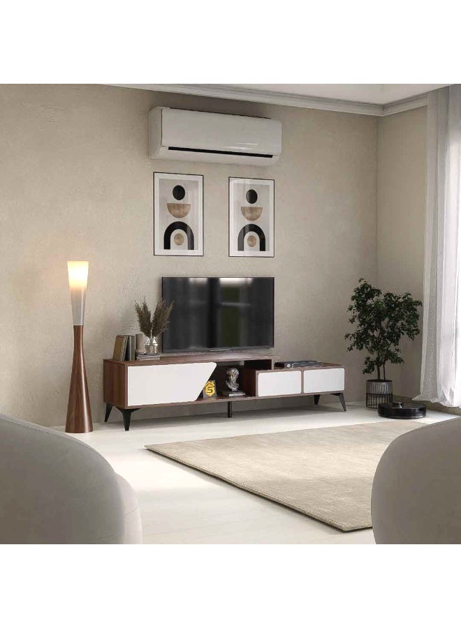 Stylish Home Modern brown and white TV table - TV77-AB - Image 3