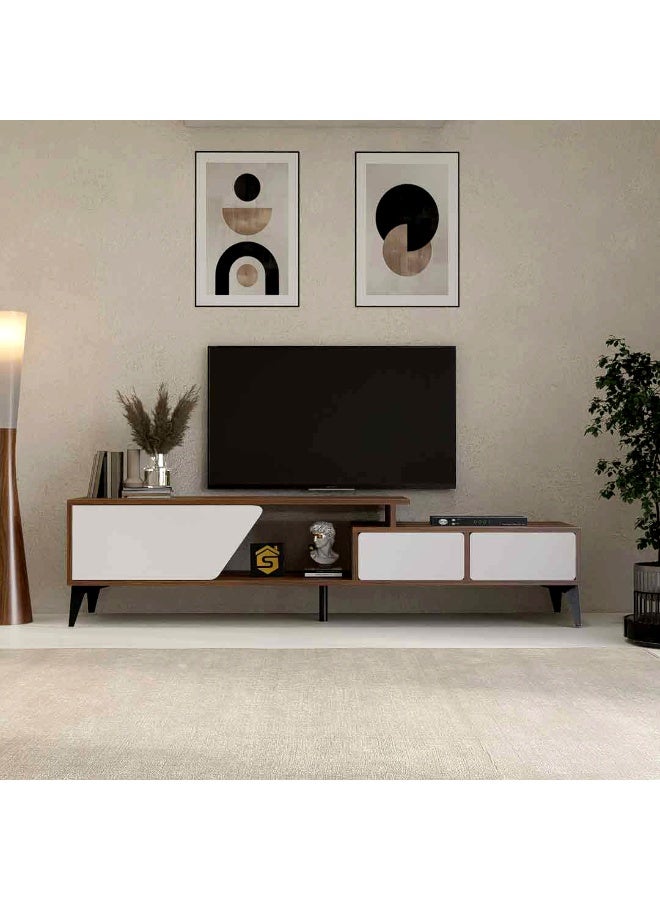 Stylish Home Modern brown and white TV table - TV77-AB - Image 4