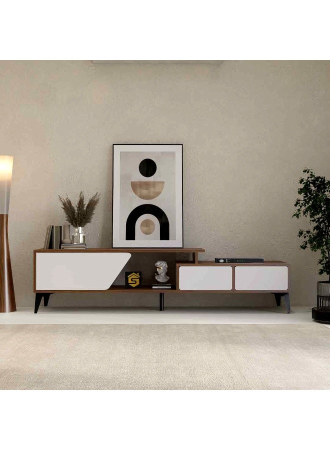 Stylish Home Modern brown and white TV table - TV77-AB - Image 5