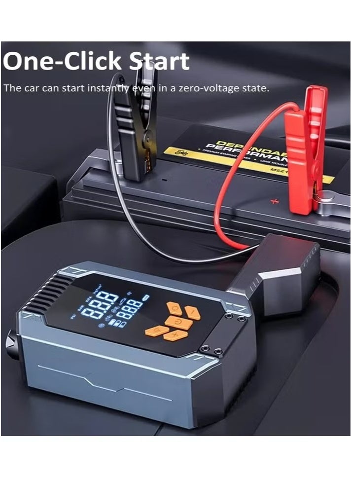 Generic Portable Car Jump Starter & Air Compressor – 12V Emergency Power Bank with Digital Display, Tire Inflator, USB & LED Light  - Image 2