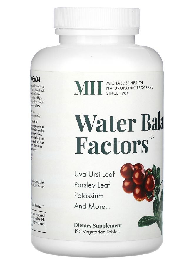 Michael's Naturopathic Water Balance Factors 120 Vegetarian Tablets - Image 2