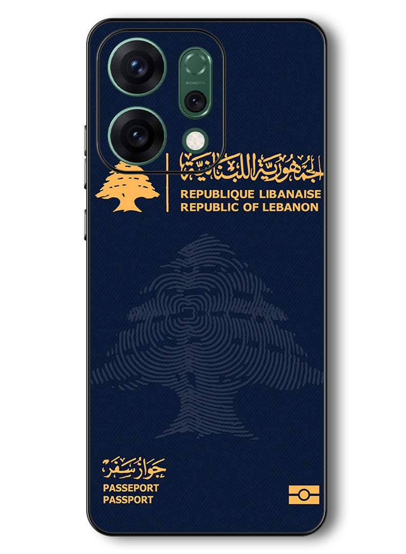 Theodor Case Compatible with Oppo Reno 14 6.59 Inch Protection Shockproof Bumper Cover Lebanon Passport - Image 1
