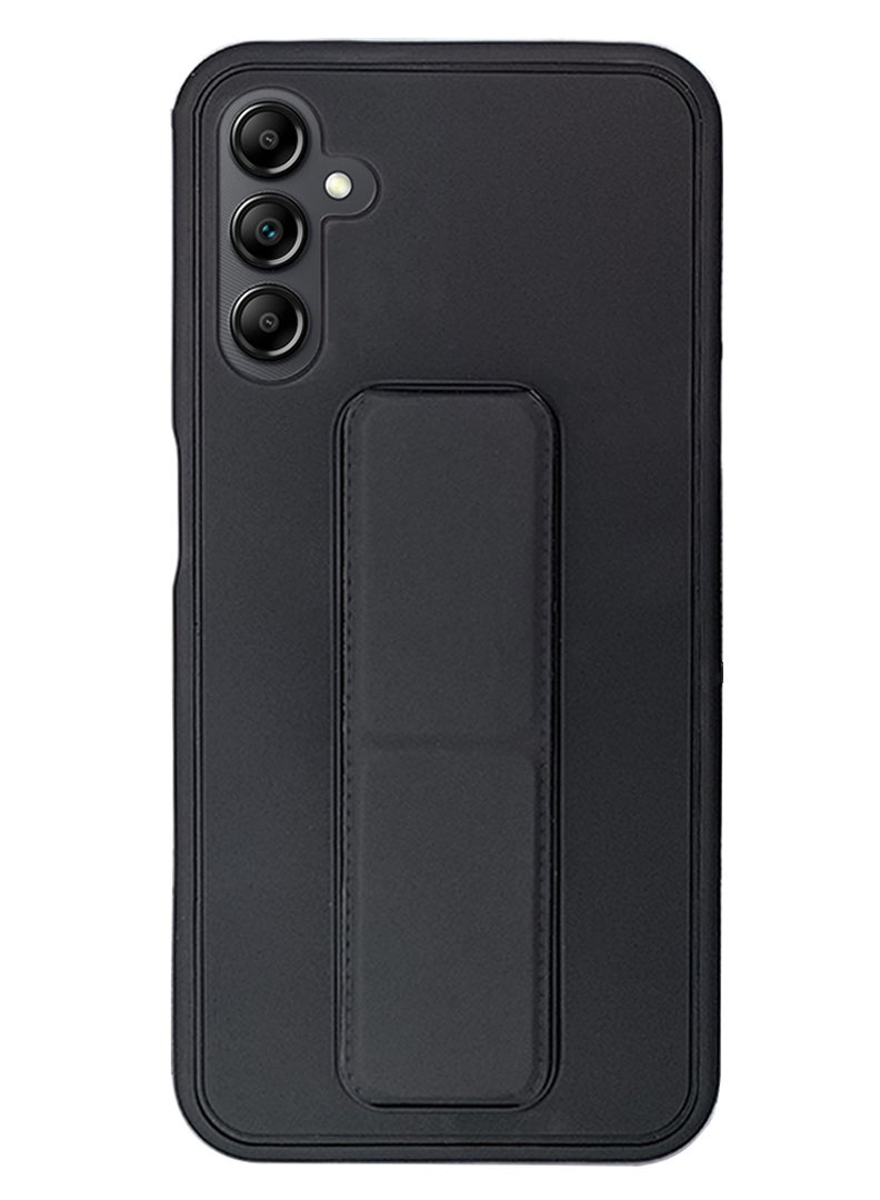 Theodor Fully Covered With Finger Grip Stand Holder Anti Slip Shockproof Protective Case Cover For Samsung A14 Black - Image 1