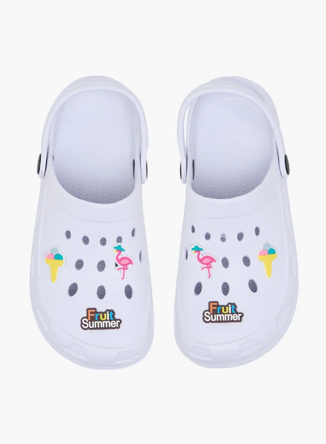 فلورا بيلا من شو إكسبرس Girls Flamingo Accent Clogs with Backstrap