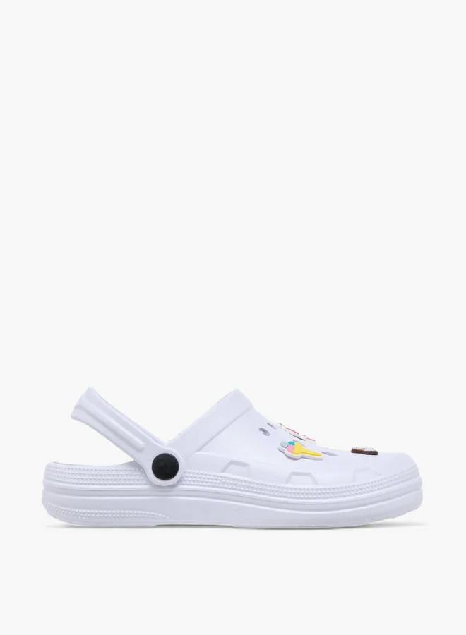 Flora Bella By Shoexpress Girls Flamingo Accent Clogs with Backstrap
