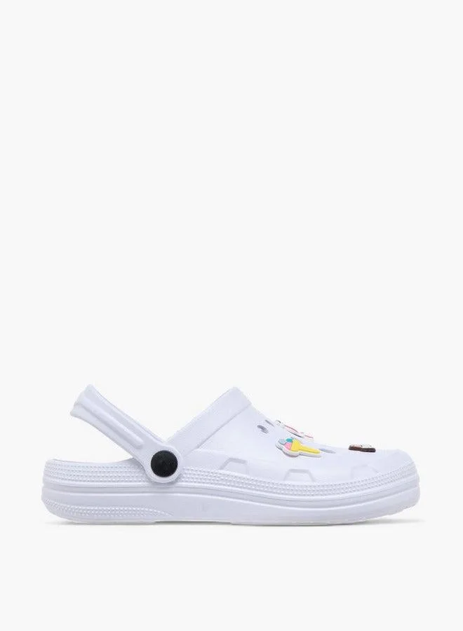 Flora Bella By Shoexpress Girls Flamingo Accent Clogs with Backstrap