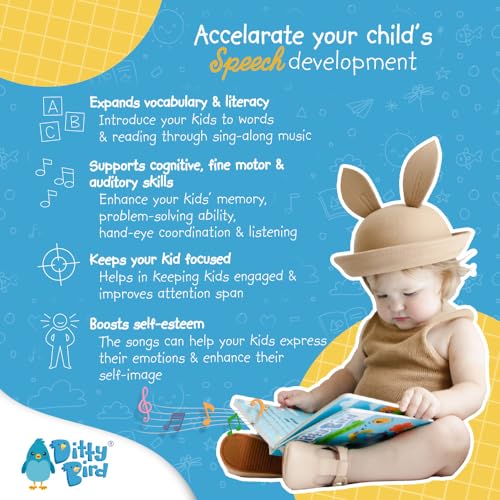Ditty Bird Talking Books 100 Places | 100 Words for Vocabulary & Speech Learning | Sound Books for Toddlers 1-3 | Children's Interactive Toddler Books with Great Pictures | Sturdy Baby Sound Books - Image 5
