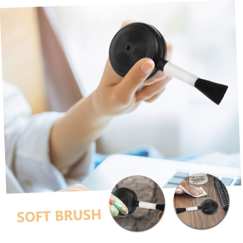 Black Air Blower Dust Cleaner With Soft Brush For Lenses Computers Keyboards Cameras 2 Pcs Set - Image 5