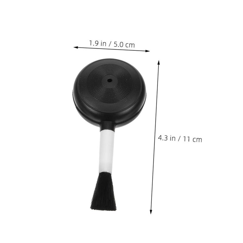 Black Air Blower Dust Cleaner With Soft Brush For Lenses Computers Keyboards Cameras 2 Pcs Set - Image 3