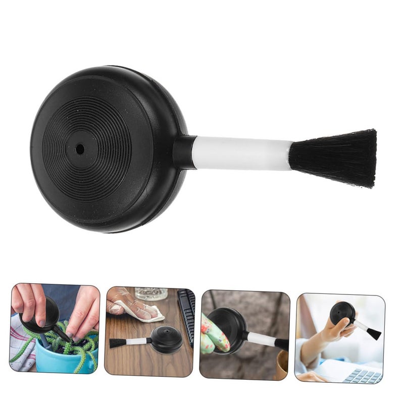 Black Air Blower Dust Cleaner With Soft Brush For Lenses Computers Keyboards Cameras 2 Pcs Set - Image 4