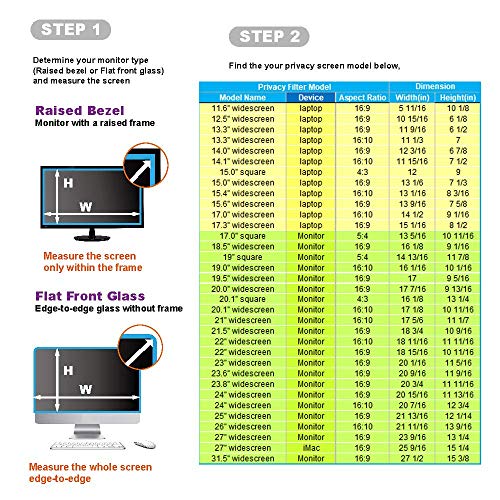 WELINC 17.3 Inch - 16:9 Aspect Ratio - Laptop Privacy Screen Filter for Widescreen Laptop - Notebook - Anti-Glare - Anti-Scratch Protector Film - We Offer 2 Different 17" Filter Sizes - Image 3