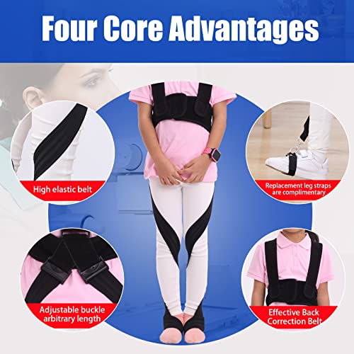 GHORTHOUD O/X Leg Type Correction Belt Leg Posture Corrector Band Bandage Unisex Teens O/X Legs Bandage Lightweight Pediatric Straighten Belt for Day and Night Black (Large) - Image 5