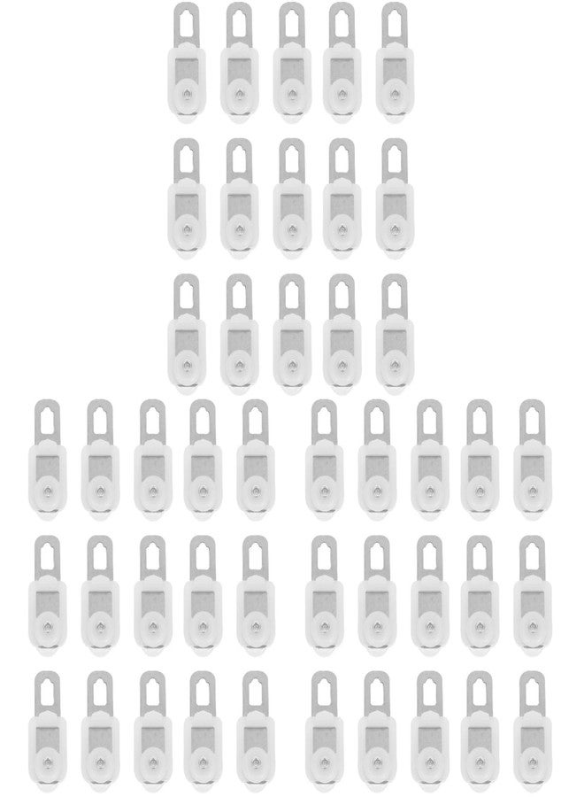 أموسفون مجموعة أموسفن المكونة من 150 قطعة من بكرات الستائر، خطافات ستائر، مسار ستائر مزود بحبل، خطافات بلاستيكية لتعليق الكرتون، مسار انزلاقي، عجلات فولاذية مقاومة للصدأ بيضاء ثقيلة - Image 1