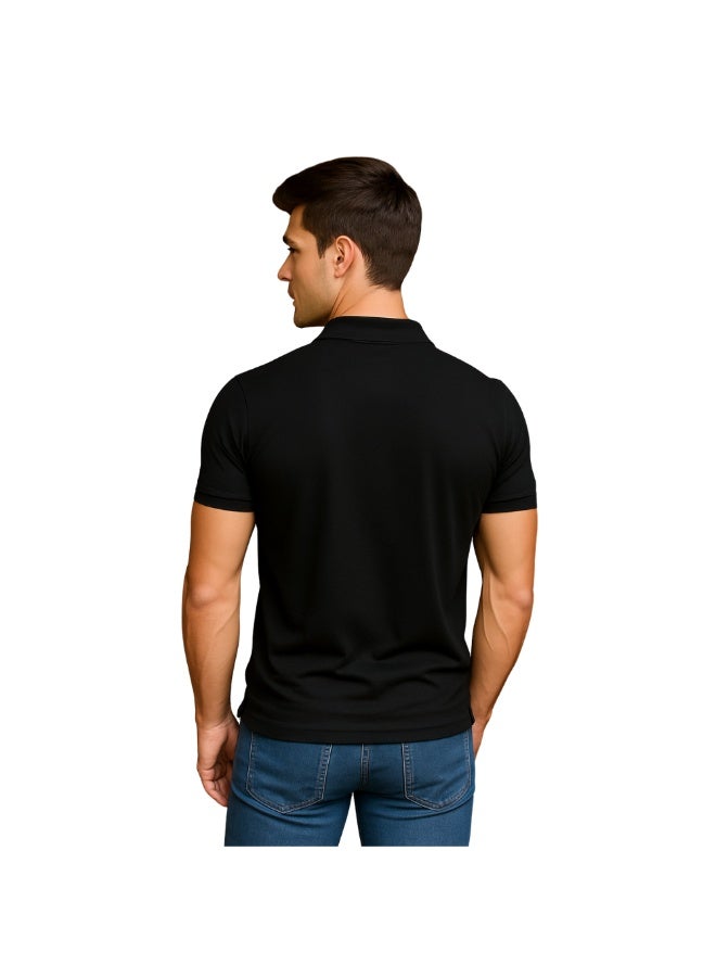 PRINTSHOP4ME Men's Regular-Fit Golf Polo T-shirt Pure Cotton Short Sleeve 220 GSM Basic Colors - Image 5