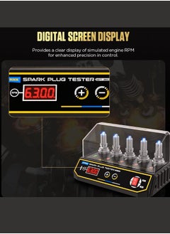 Autool Spt360 Spark Plug Tester 5 Holes Spark Plugs Detector Car Ignition Plug Analyzer 9000rpm Adjustable Frequency & Test Height Automotive Spark Plug Diagnostic Repair Tool for Universal All Vehicles  - Image 5