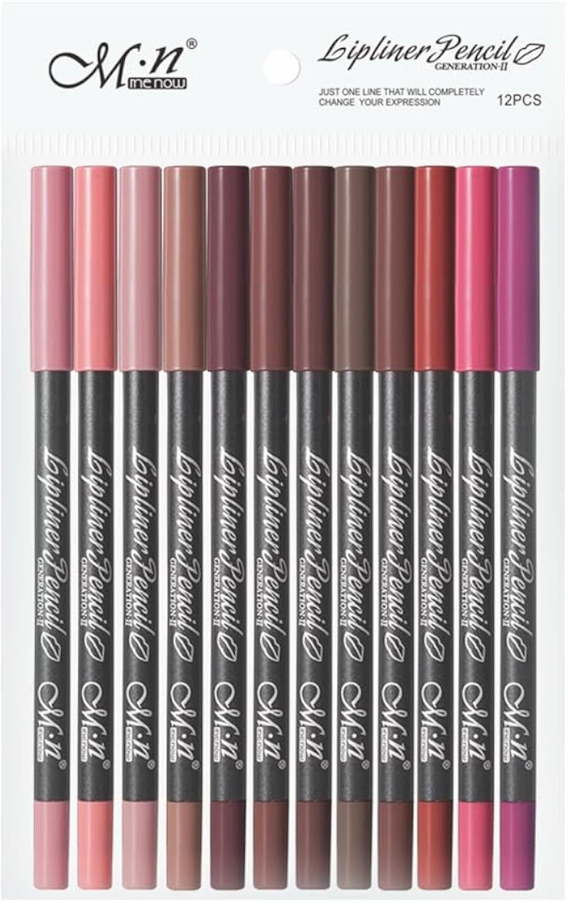 Menow New LipLiner Creamy Pencil Package - 12 Colors - 12 Pcs