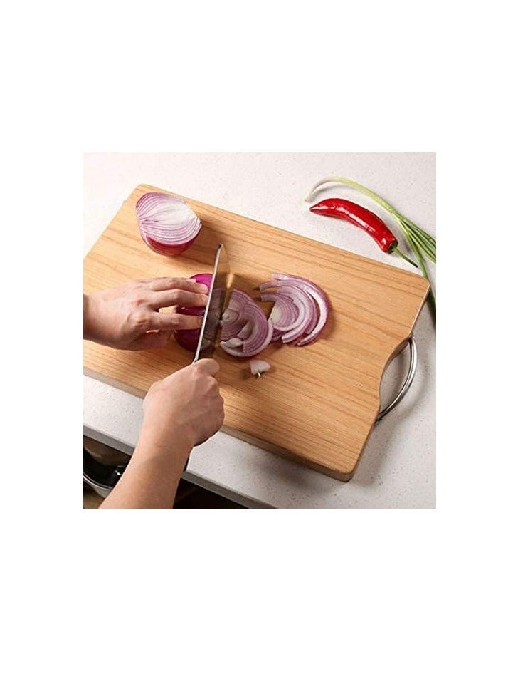 ECVV Bamboo Cutting Board, Chopping Board Kitchen, Home and Everyday use, Natural Bamboo (36x26cm) - Image 5