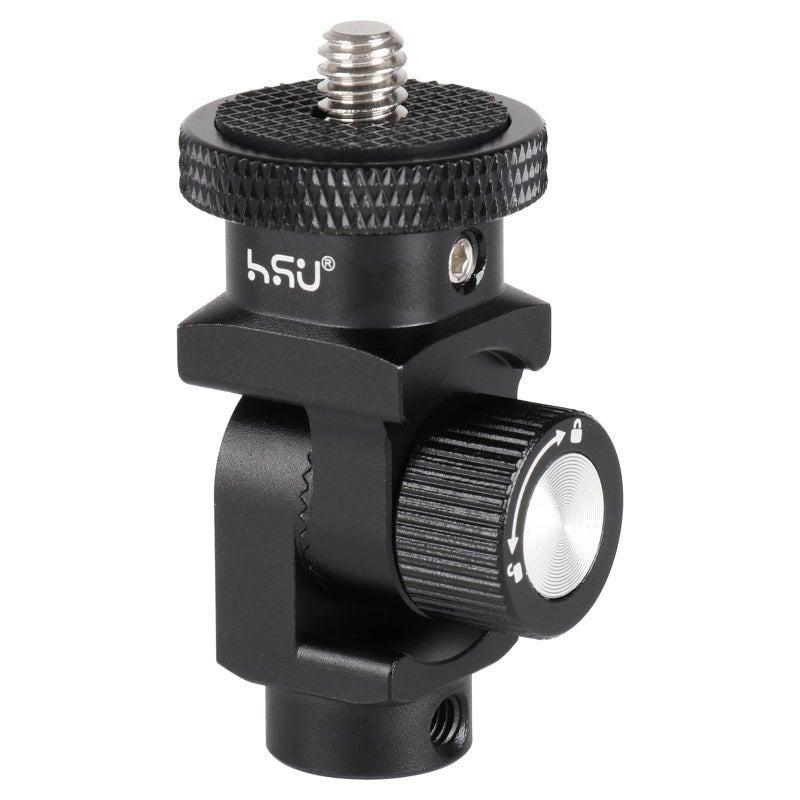 HSU Vertical Mount Adapter, Aluminum 1/4â€-20 Screw Hole 180Â° Rotation Camera Tripod Mount for Insta360 X5/X4/X3/X2/X/RS/R/GoPro/DJI Osmo Action 5/4/3 Camera and Other Action Cameras - Image 1