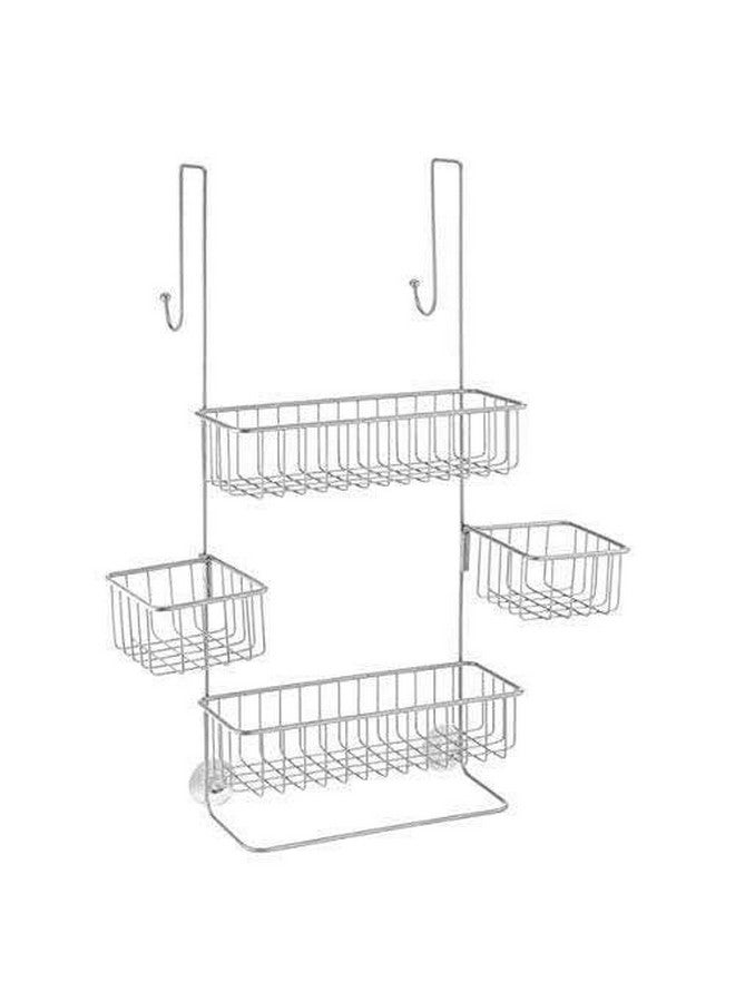 THE BESTSELLERS THE BESTSELLERS 285600 Over Door Shower Caddy - Toiletry Storage Shelves - Hanging Bathroom Organiser for Shampoo, Conditioner, Soap/Bathroom organizer - Chrome  - Image 3