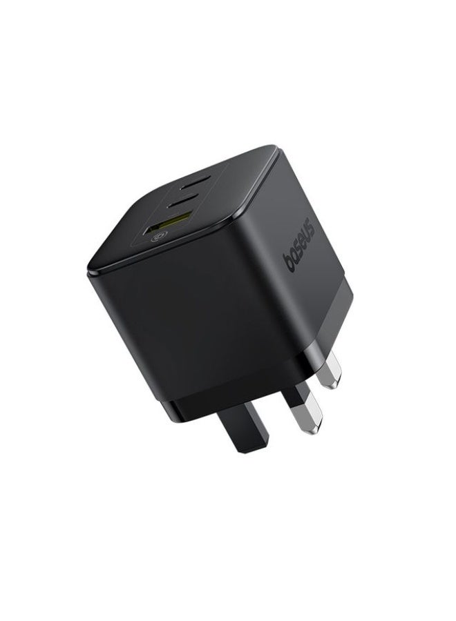 بيسوس Palm 65W GaN Fast Charger 2C+USB-A UK Plug – Ultra Compact Multi-Port PD Charger for Laptop & Phone, High-Speed Smart Charging, Cluster Black - Image 3
