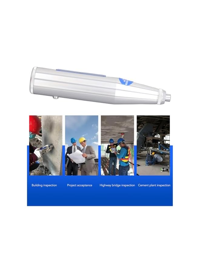 PROMASS مطرقة اختبار الخرسانة، مقاومة للتآكل والصدأ من الفولاذ المقاوم للصدأ، دقيقة وواضحة، محمولة ومستقرة، ملحقات كاملة لبناء الجدران أو الطرق أو الجسور - Image 2