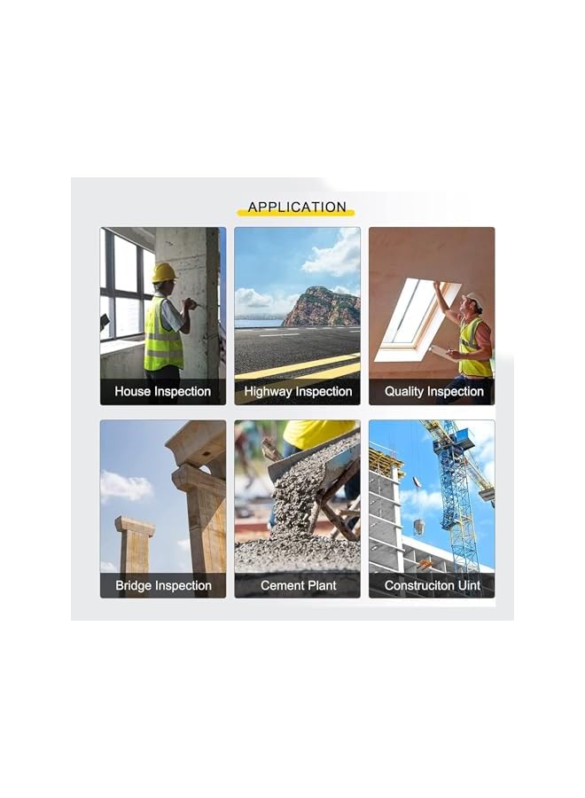 PROMASS مطرقة اختبار الخرسانة، مقاومة للتآكل والصدأ من الفولاذ المقاوم للصدأ، دقيقة وواضحة، محمولة ومستقرة، ملحقات كاملة لبناء الجدران أو الطرق أو الجسور - Image 5