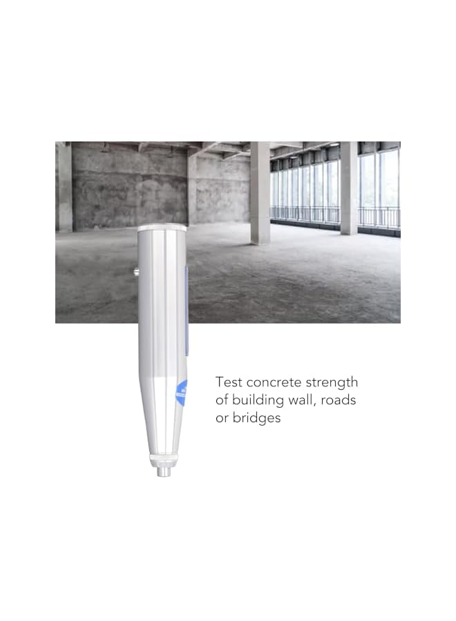 PROMASS مطرقة اختبار الخرسانة، مقاومة للتآكل والصدأ من الفولاذ المقاوم للصدأ، دقيقة وواضحة، محمولة ومستقرة، ملحقات كاملة لبناء الجدران أو الطرق أو الجسور - Image 4