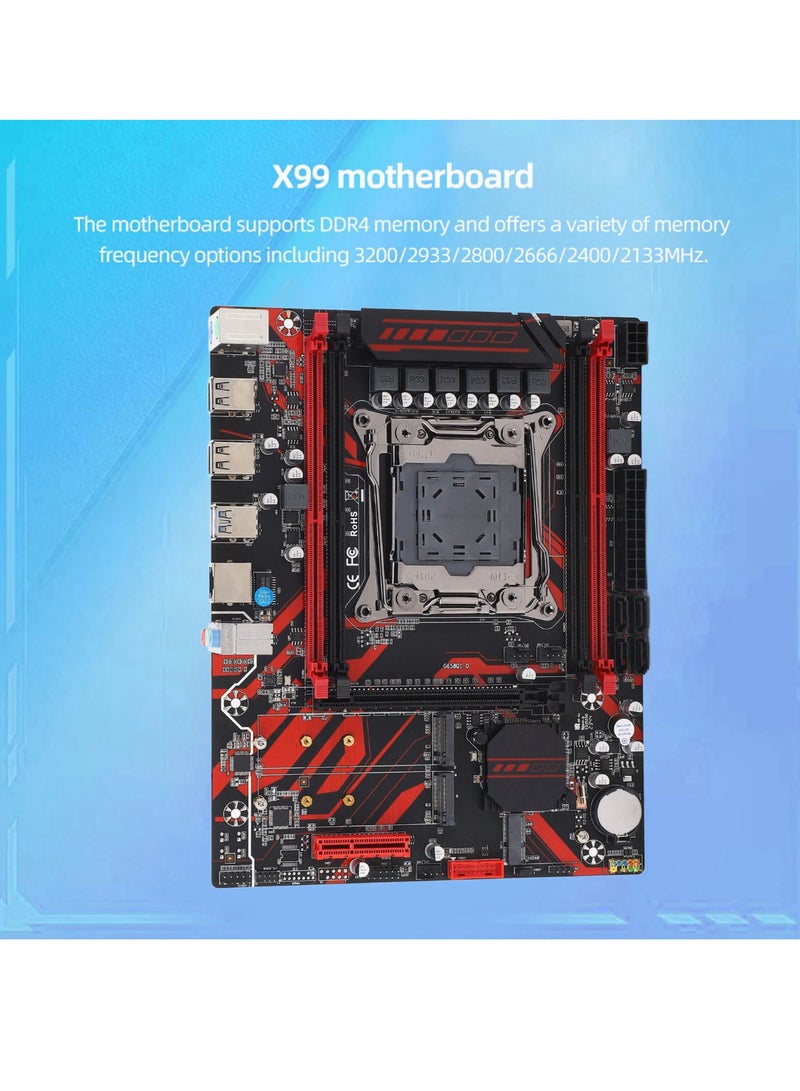 X99 LGA 2011 V3 Motherboard with RTL8111G Gigabit LAN Card 4 Channel DDR4 Dual M.2 Slots Micro ATX Motherboard  - Image 2