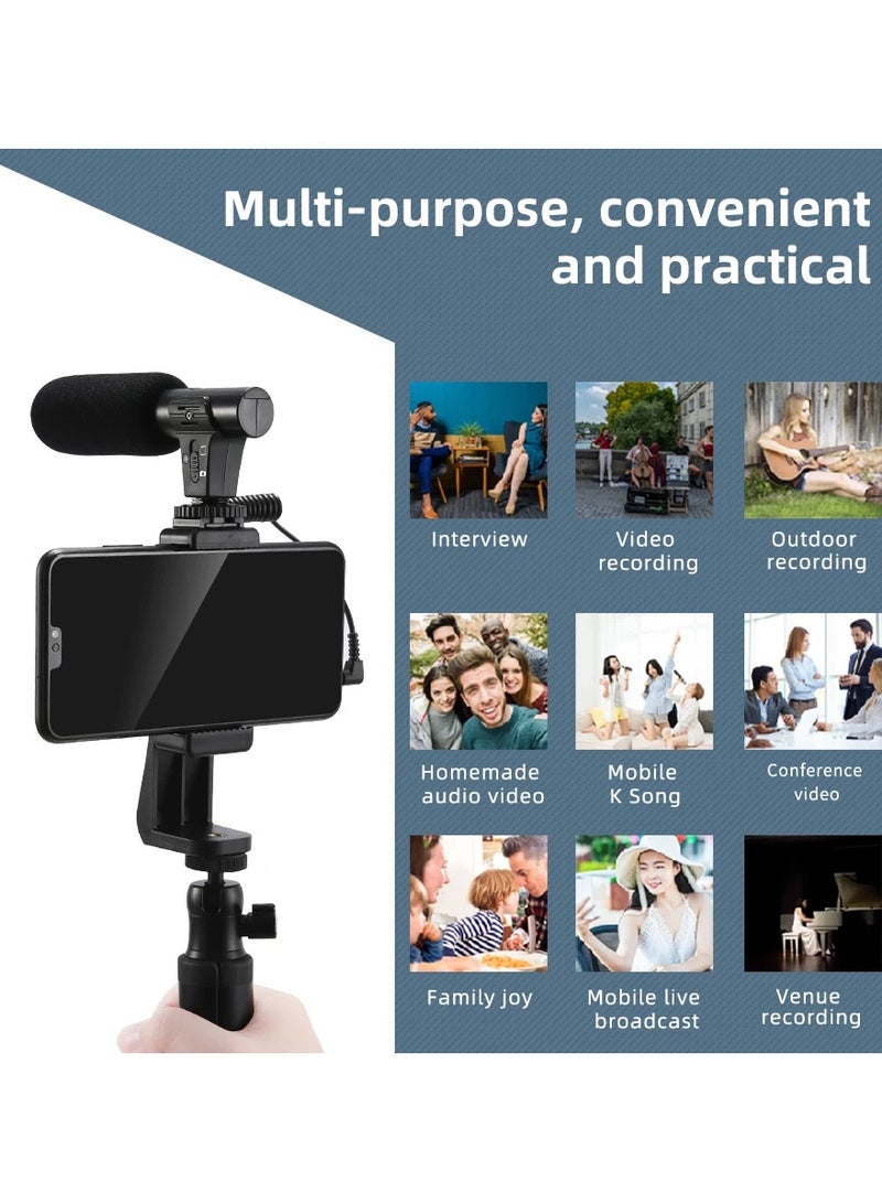 Video Recording Microphone with Long Spring Cable, Plug and Play for Phone, SLR Camera for Vlog, Interview, Podcast, Microfone - Image 5