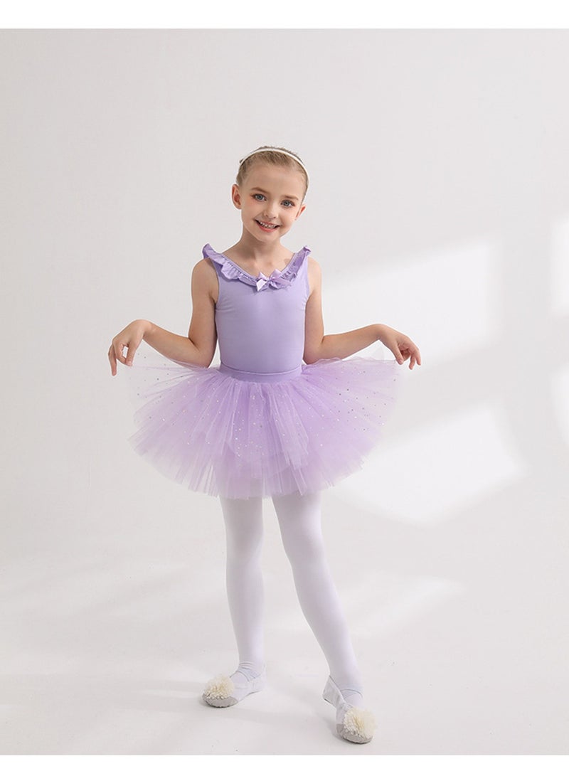 Loquat Ballet Dance Tutu Dress For Girls Purple  - Image 1