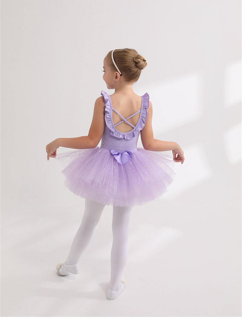 Loquat Ballet Dance Tutu Dress For Girls Purple  - Image 2