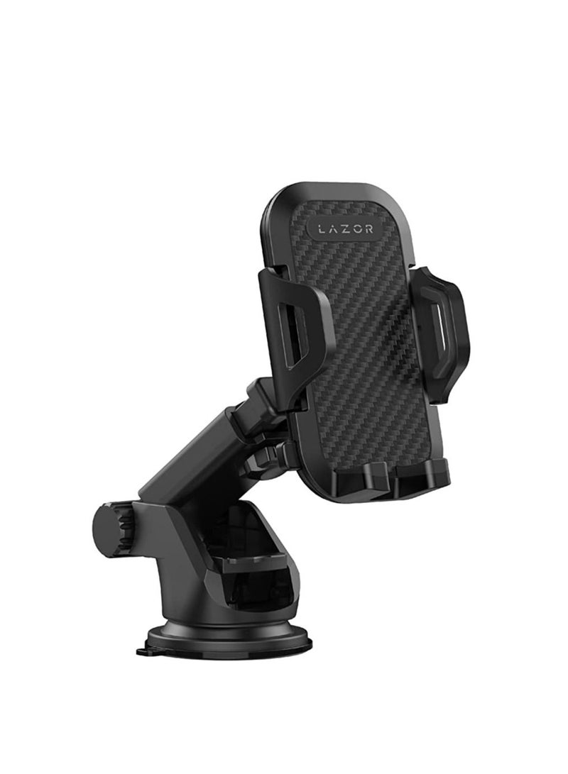 Lazor Drift Car Holder Windshield & Dashboard Compatible for all smartphones CH05 Black - Image 3