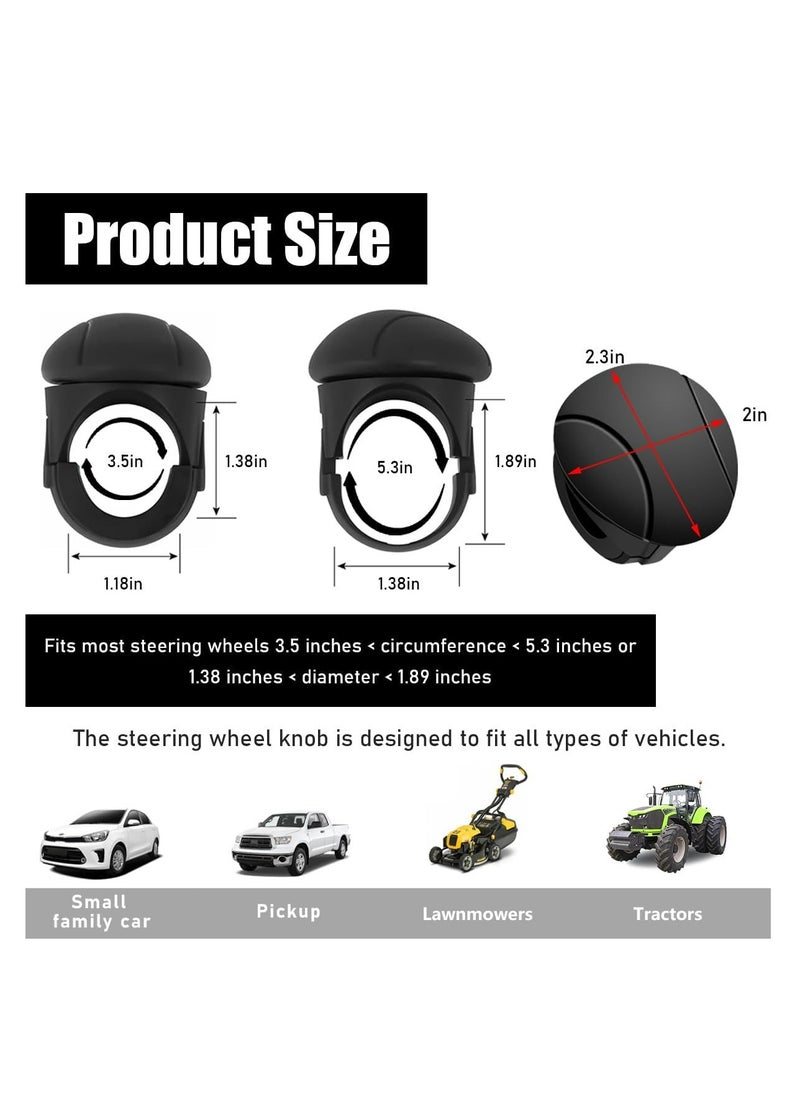 Oasisgalore Car Steering Wheel Knob，360 Degrees Rotation Car Power Handle Steering Wheel Spinner for Car Tractor  - Image 2