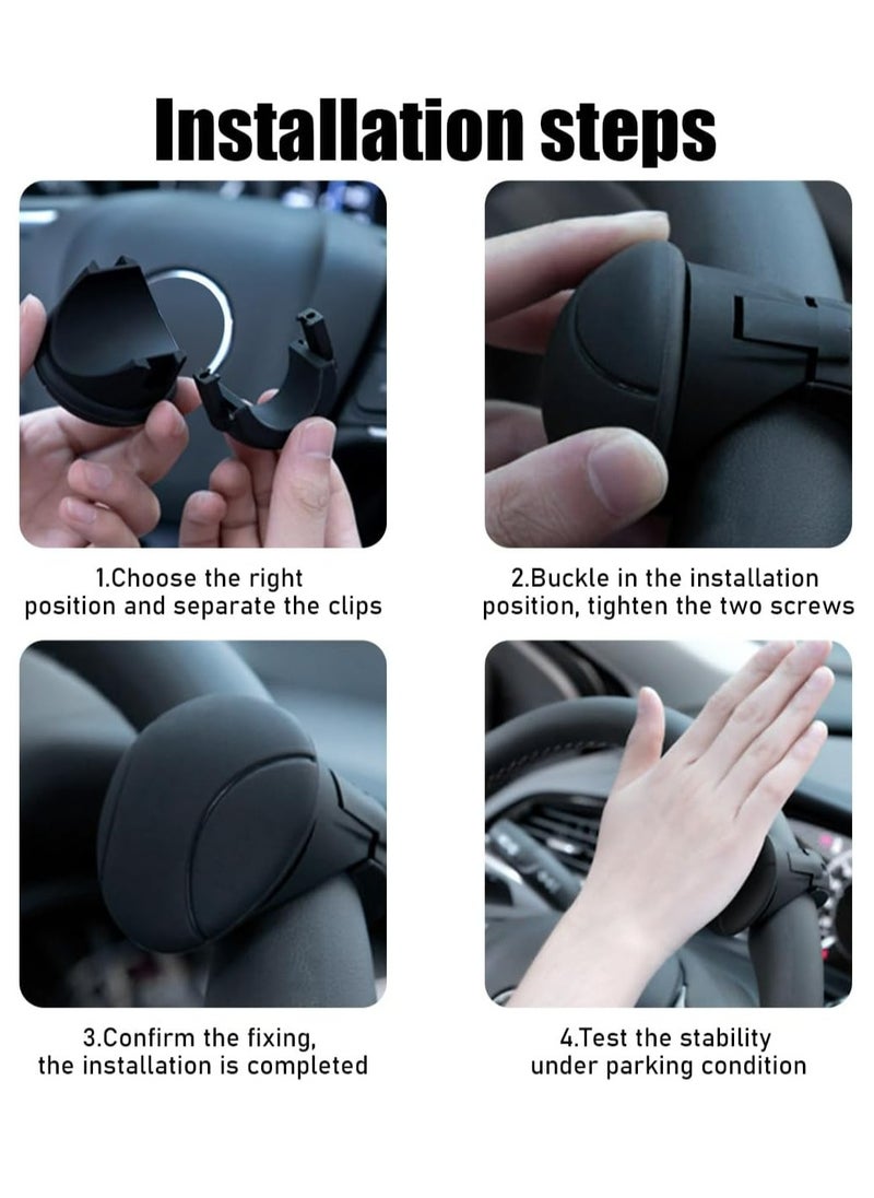 Oasisgalore Car Steering Wheel Knob，360 Degrees Rotation Car Power Handle Steering Wheel Spinner for Car Tractor  - Image 5