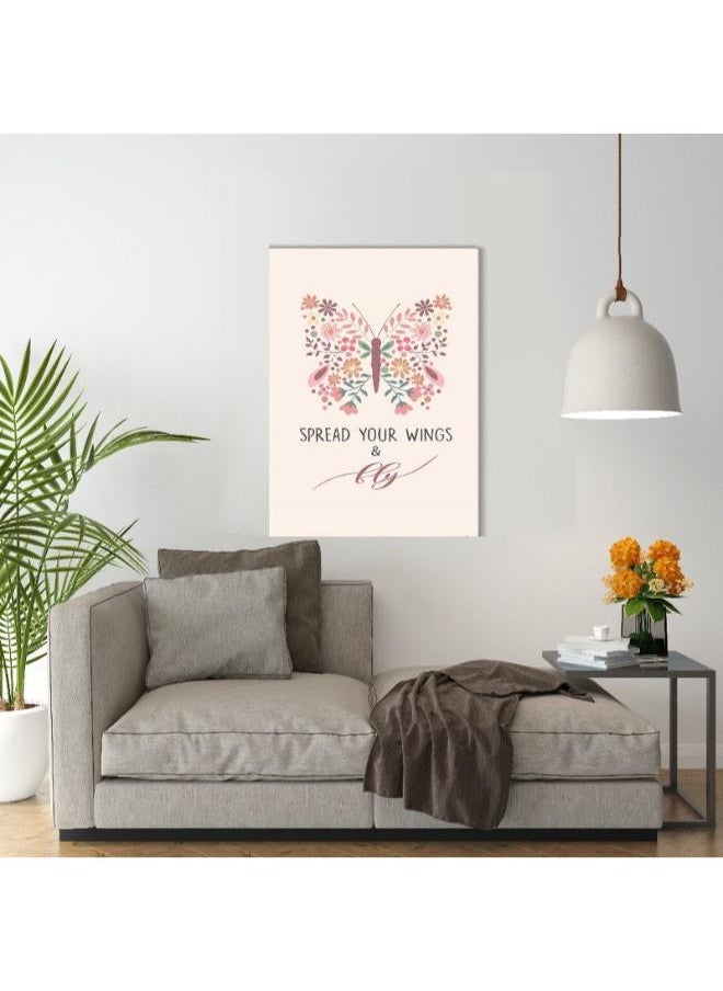 Home Gallery Canvas Wall Art, Abstract Framed Portrait of Spread Your Wings and Fly  - Image 3